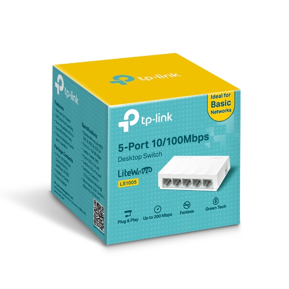 TP-Link LS1005 TPLink 5 Port 10/100Mbps Desktop Switch Hub - LS1005
