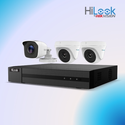 Paket cctv 3 kamera hilook 2mp lengkap 